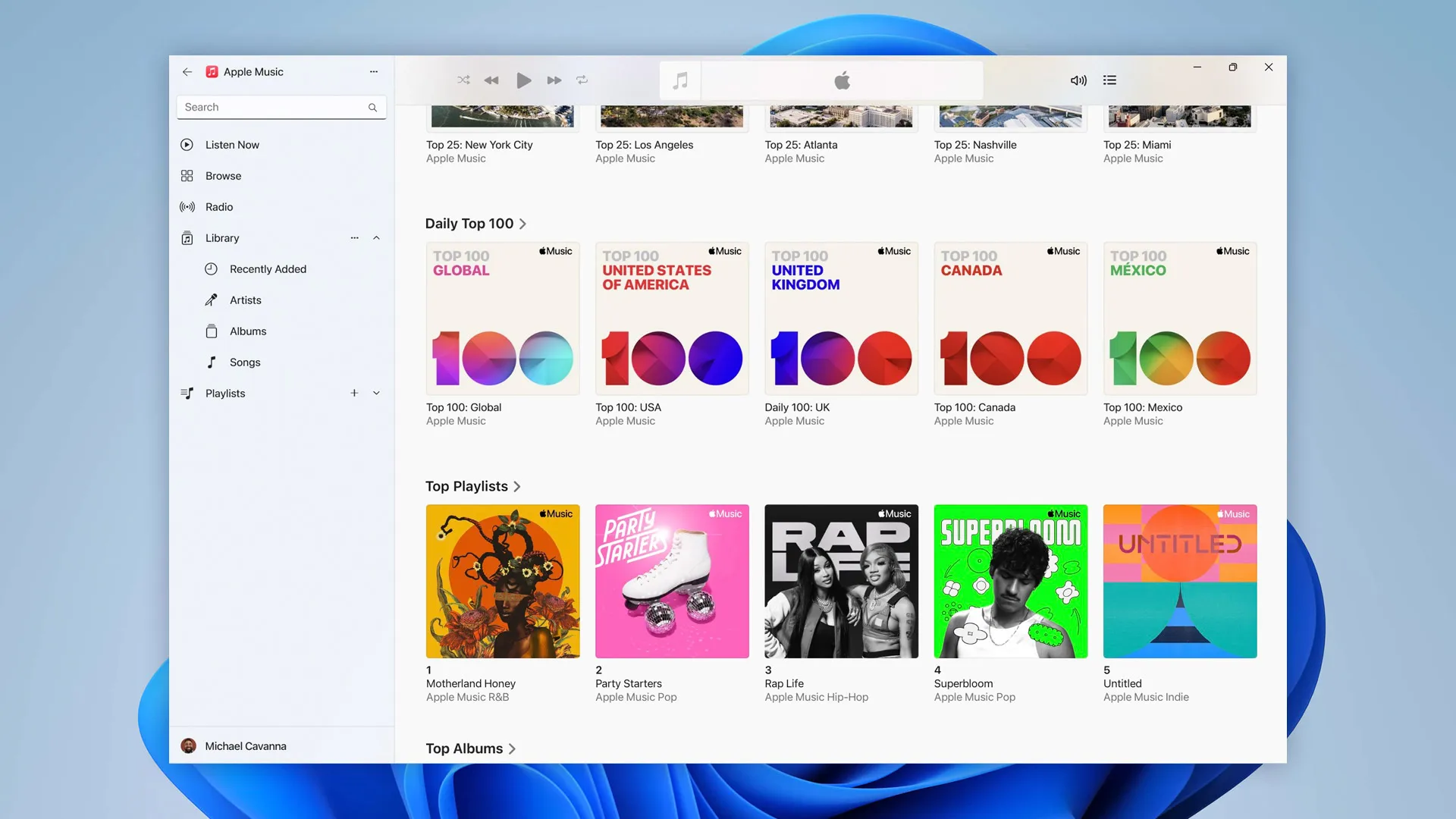 Apple Music 在 Windows 執行的照片