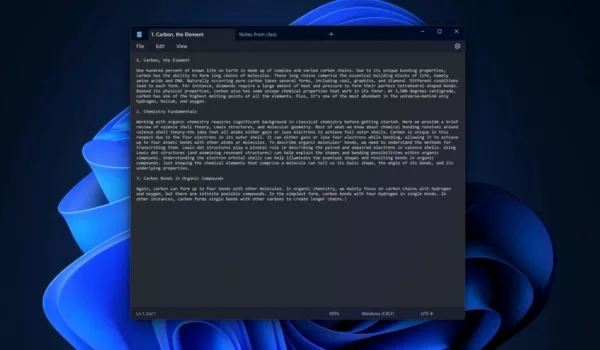 微軟 Windows 11 預覽版推出全新記事本：支援「多個標籤頁」功能 windows11