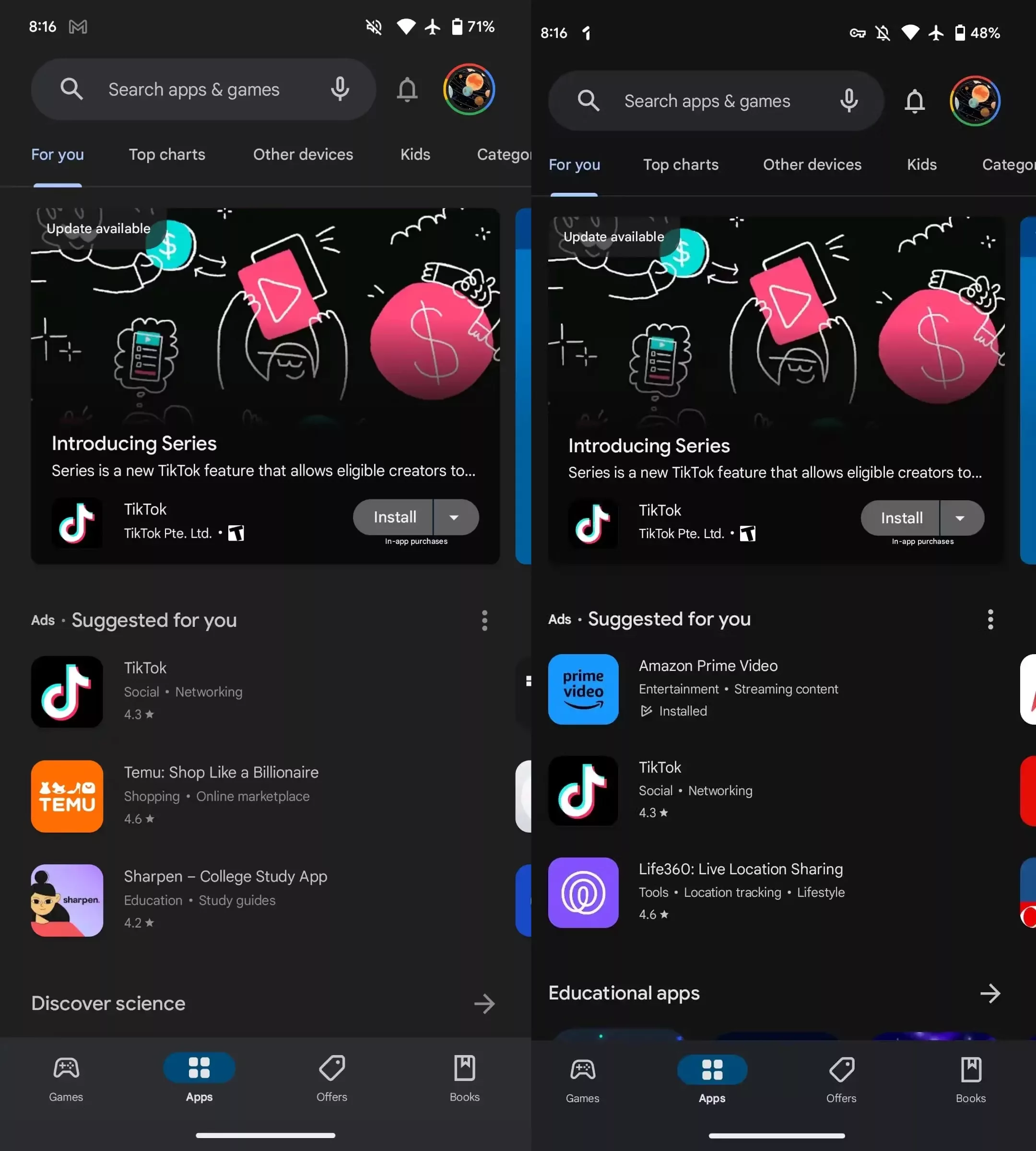 Google Play 應用商店正在測試更深的黑色:OLED 螢幕福音 Google Google, AI, 頭條