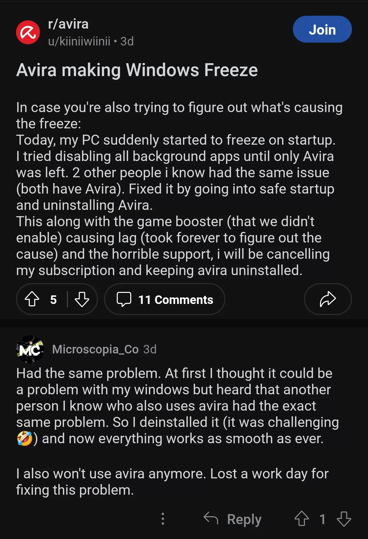 Avira 更新導致 Windows 11 卡在開機界面?用戶討論中 Avira 評論, AI 應用案例, 頭條