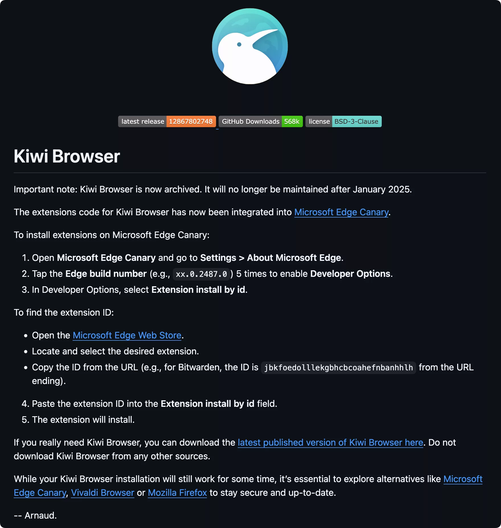 Kiwi 瀏覽器閃電宣佈停止更新!2 月起不再維護 Kiwi 瀏覽器 AI 應用案例, AI, Android, 實用工具, 小工具, 小米, 教學